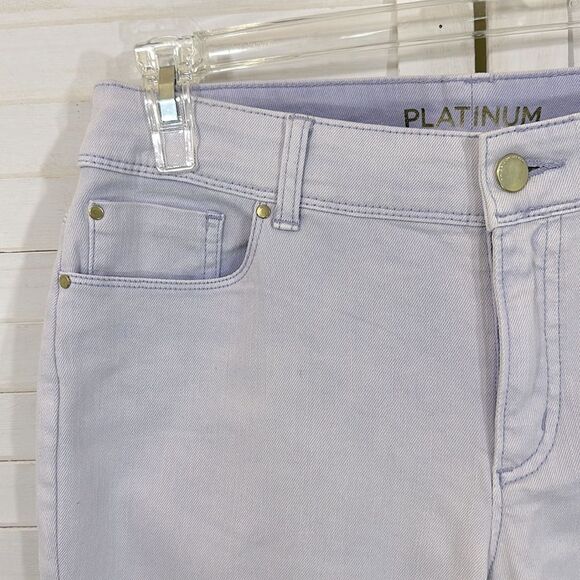 Chico's Jeans Size 0.5 (6) Platinum Stretch Girlfriend Purple Slim Ankle - Picture 4 of 16